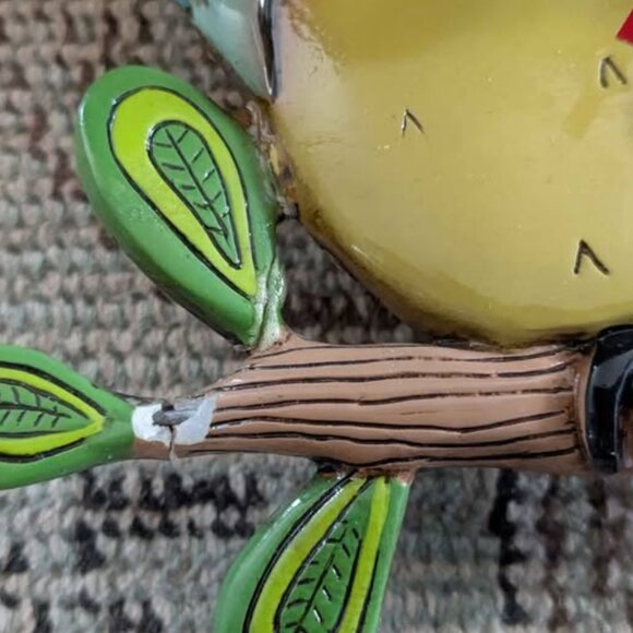 Handmade Whimsical Ceramic Owl Wall Clock by Allen Studios - Picture 3 of 6